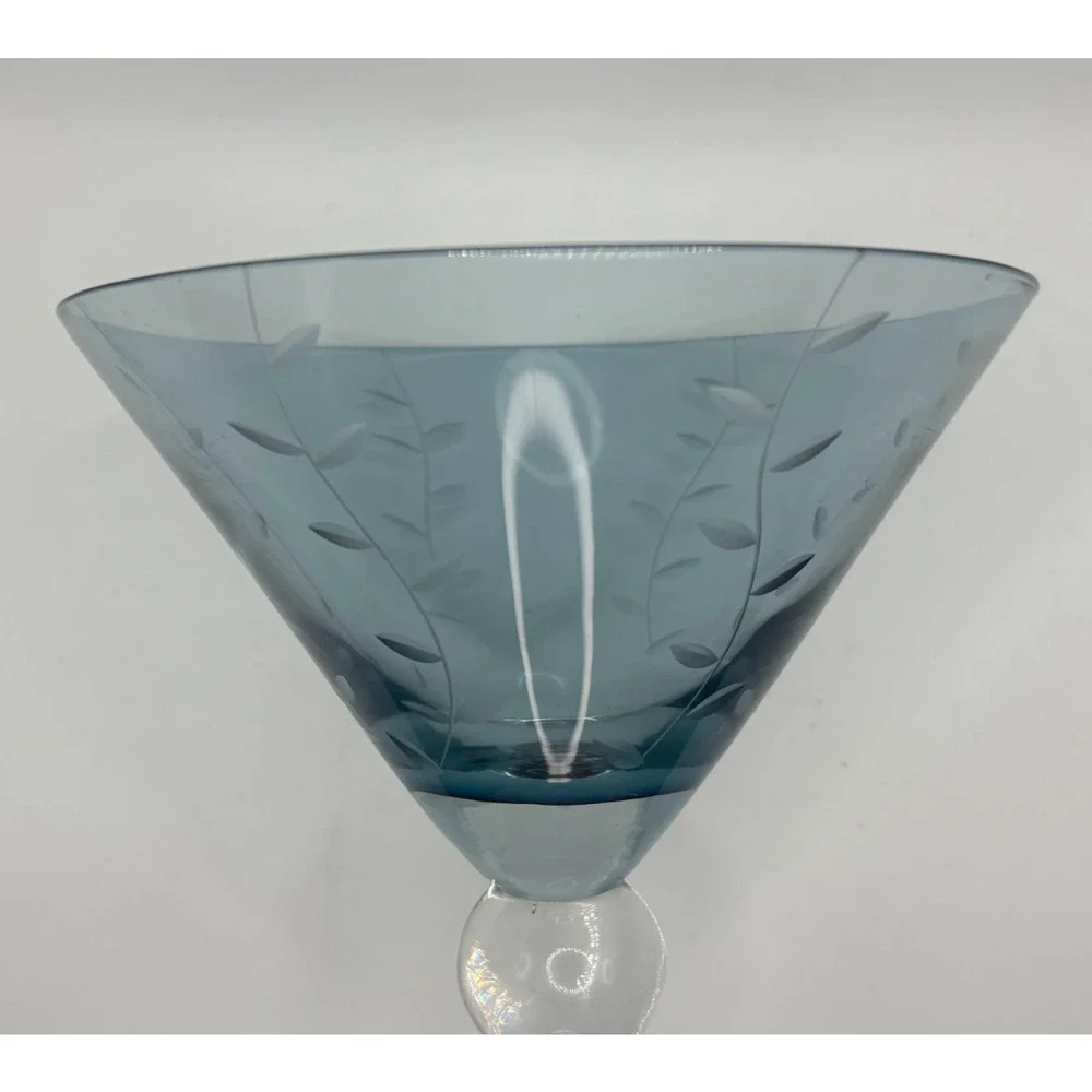 Turquoise Bowl Martini Glass Ball Stem Replacement 7